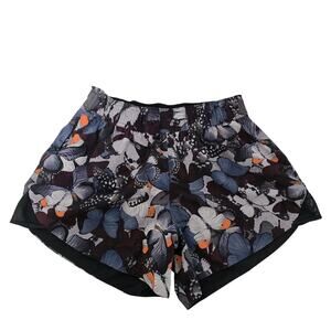 Lululemon Women's Speed Up Butterfly Black Shorts 2.5" Inseam Sz 6 Track Cheer